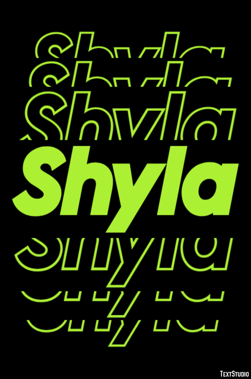 Shyla Effetto testo