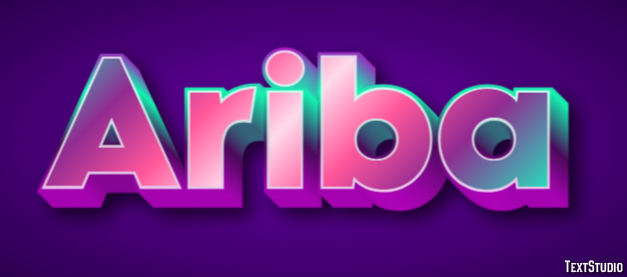 Ariba Text effect