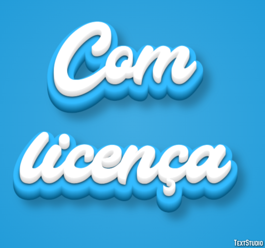 Com licença Tekst Effect
