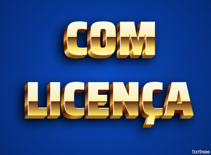 Com licença Effet de Texte