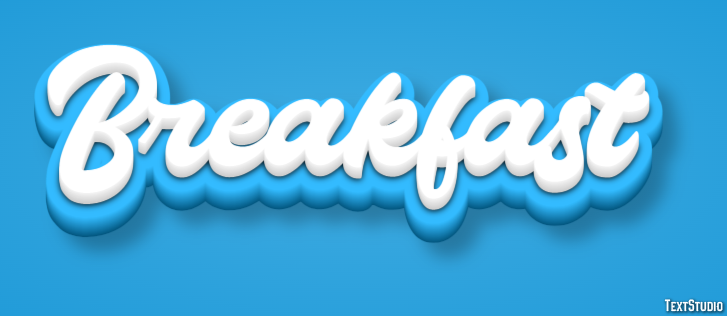 Breakfast Эффект текста
