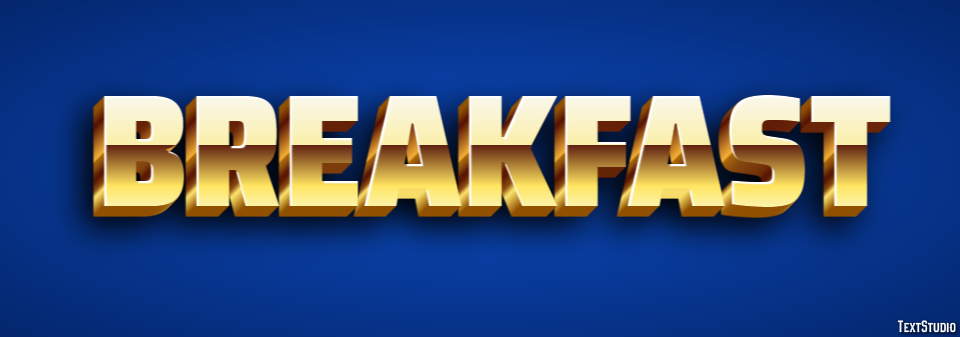 Breakfast Efeito de texto