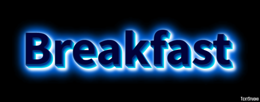 Breakfast Эффект текста