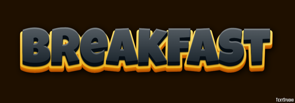 Breakfast Efeito de texto