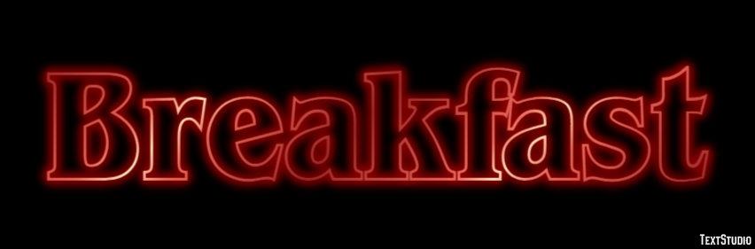 Breakfast Эффект текста