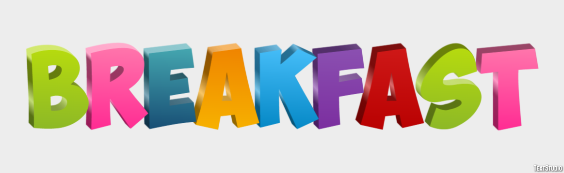 Breakfast Эффект текста