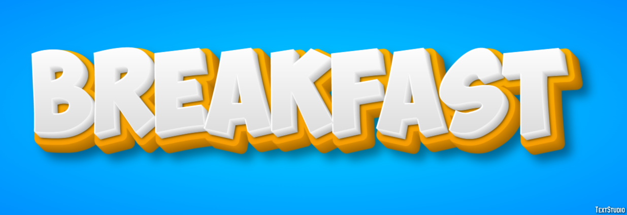Breakfast Effet de texte