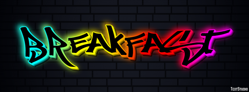 Breakfast Эффект текста