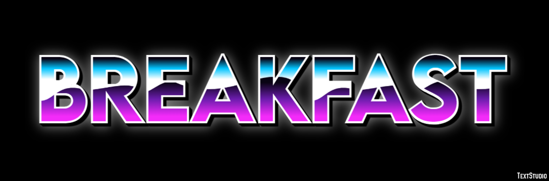 Breakfast Эффект текста