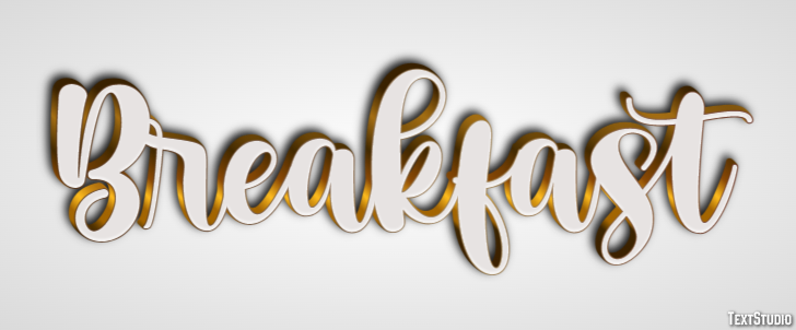 Breakfast Tekst Effect