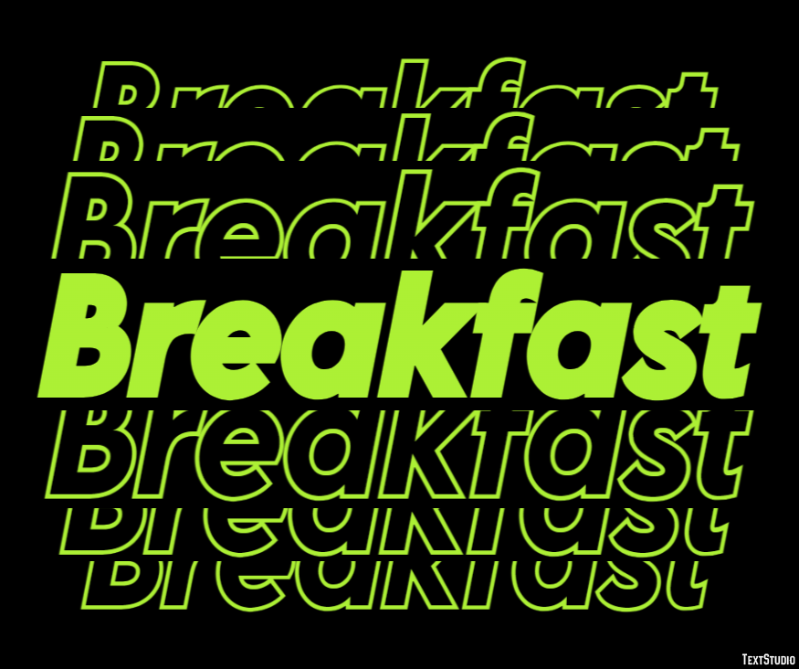 Breakfast Эффект текста