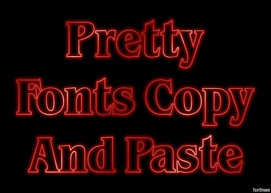 Pretty Fonts Copy And Paste Efekt tekstowy
