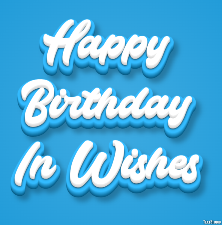 Happy Birthday In Wishes Tekst effect