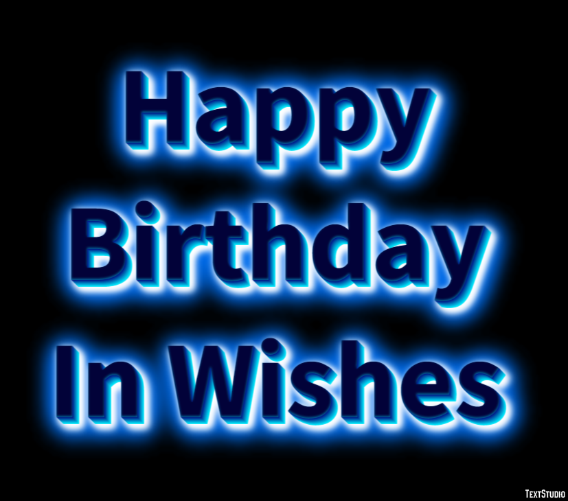 Happy Birthday In Wishes Tekst effect