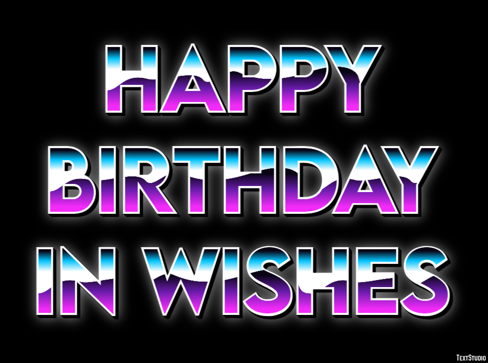 Happy Birthday In Wishes Tekst Effect