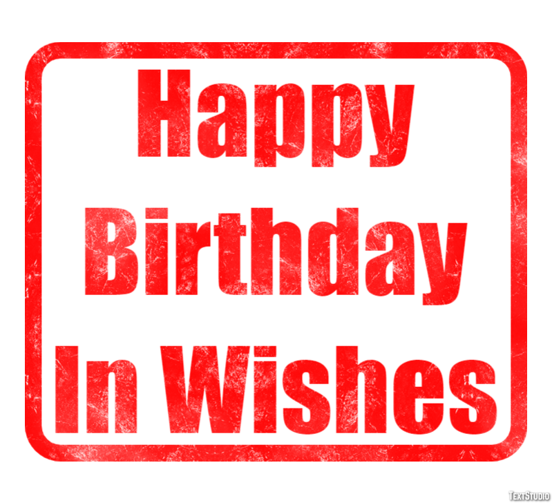 Happy Birthday In Wishes Tekst effect