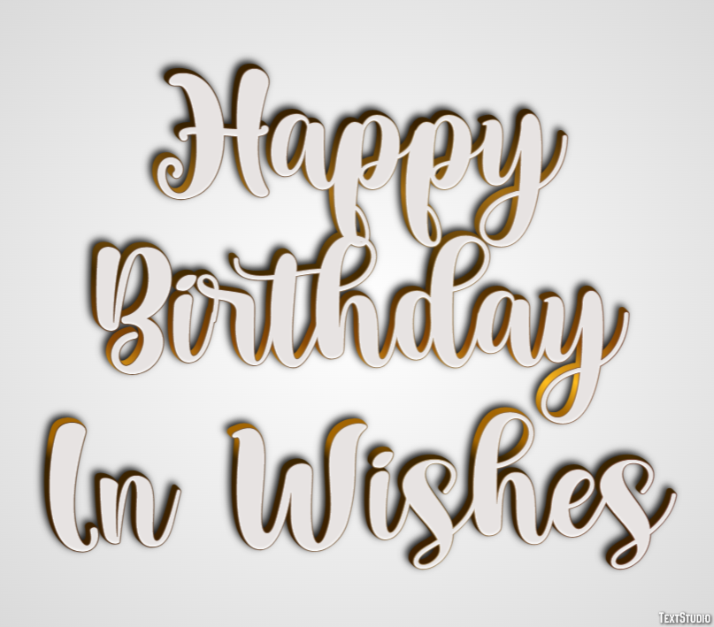 Happy Birthday In Wishes Tekst effect