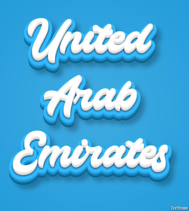 United Arab Emirates Effetto testo