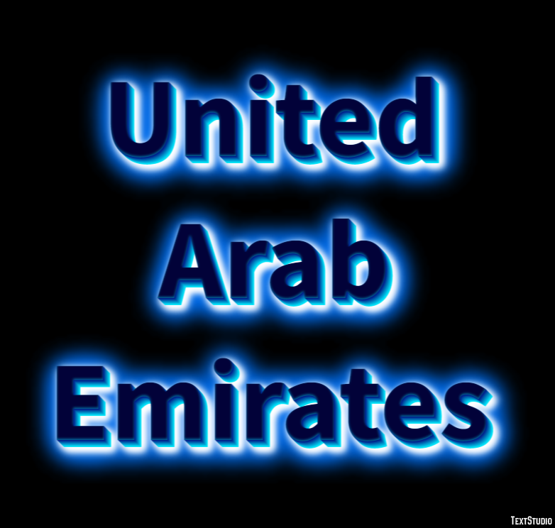 United Arab Emirates Text Effect