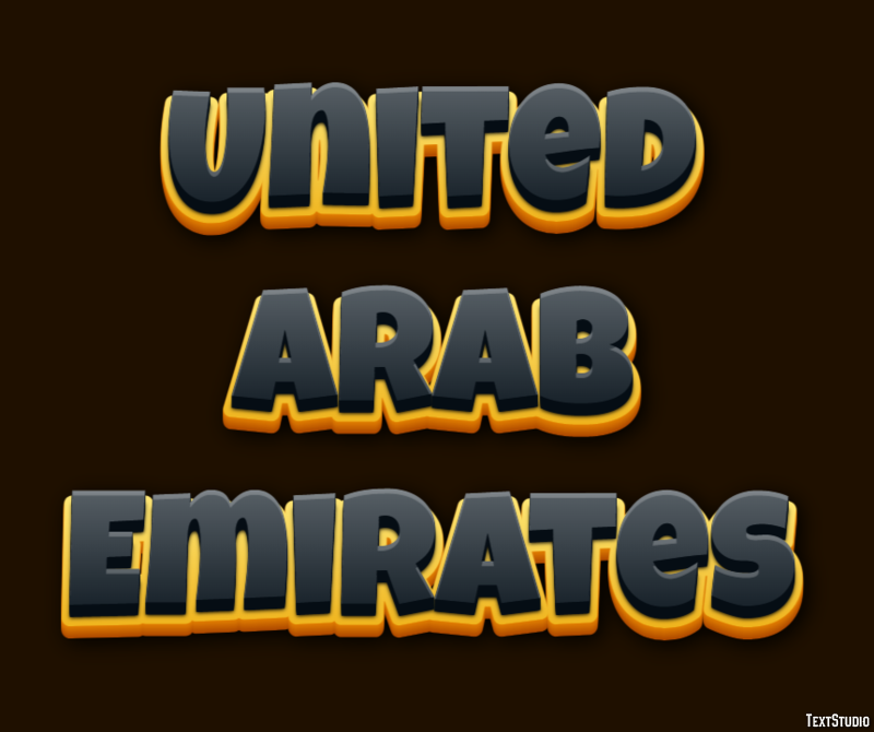 United Arab Emirates Effetto testo