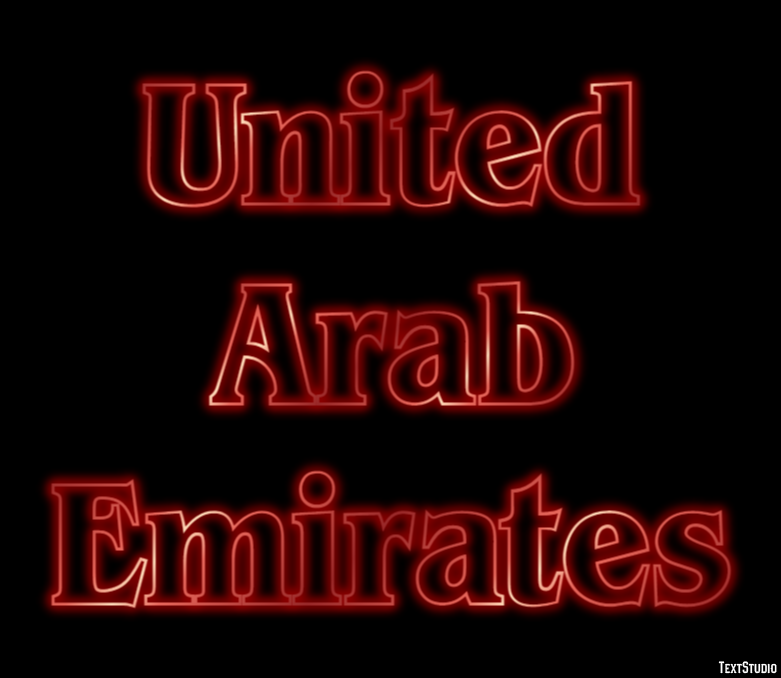 United Arab Emirates Effetto testo