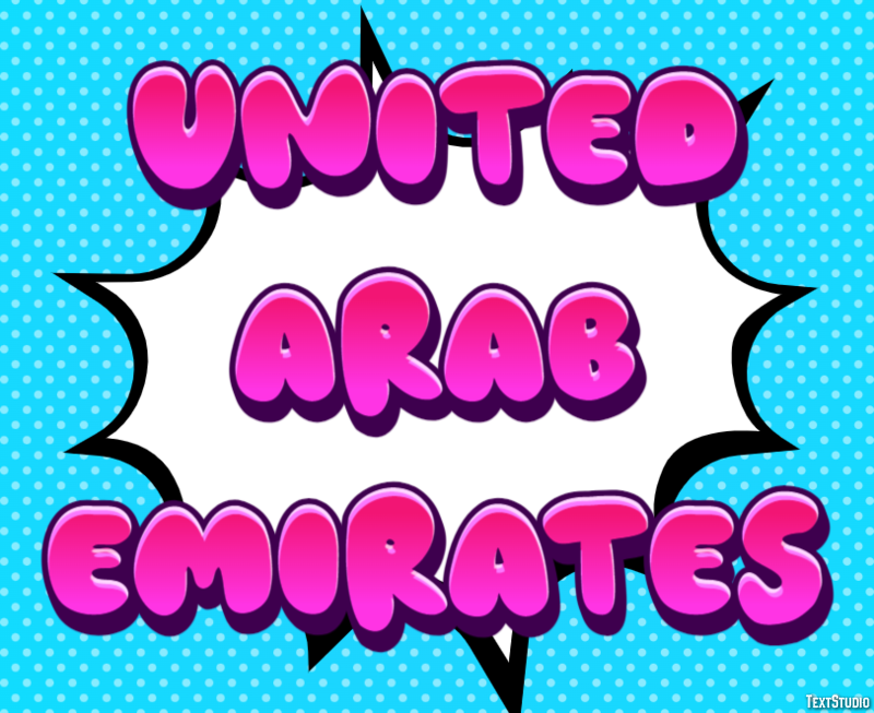United Arab Emirates Text effect
