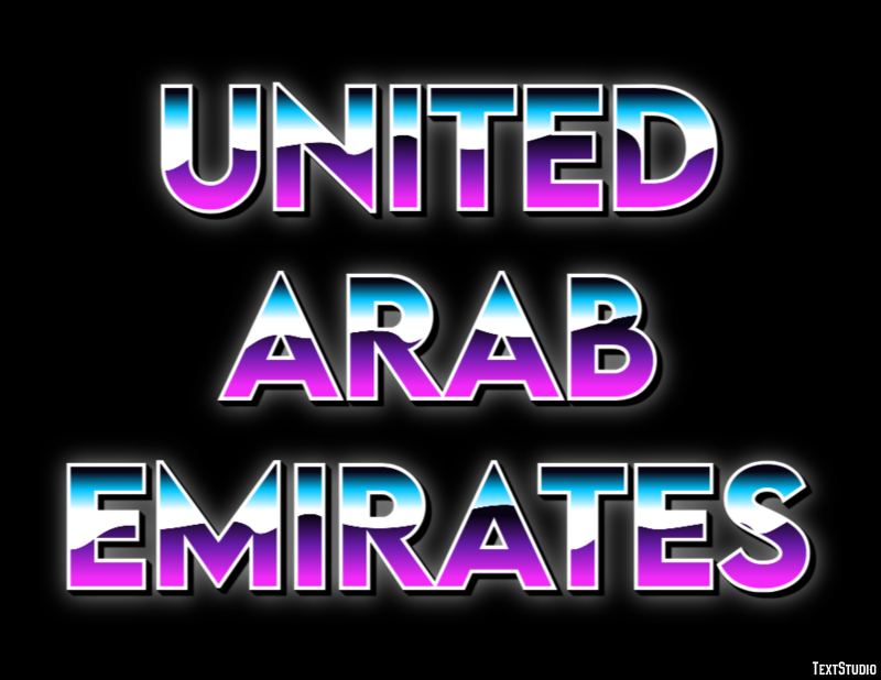 United Arab Emirates Effetto testo