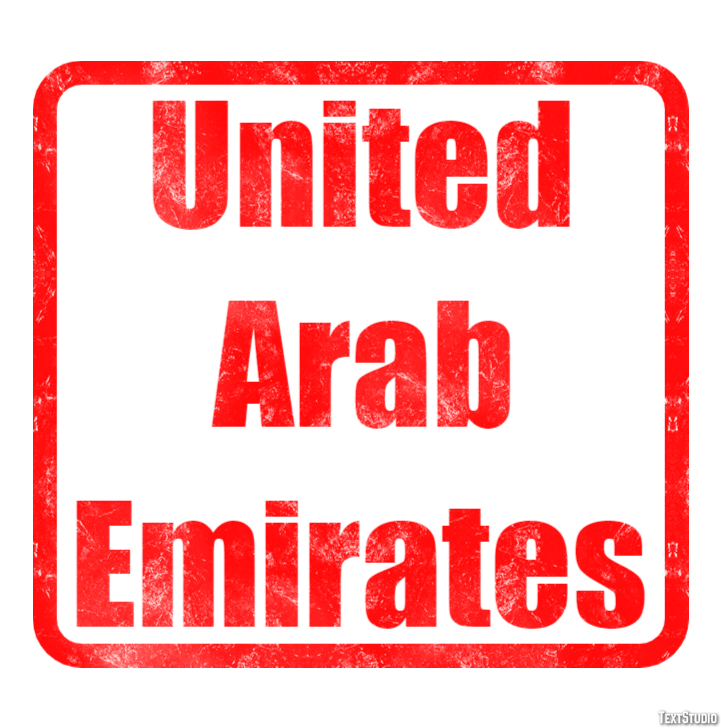 United Arab Emirates Effetto testo