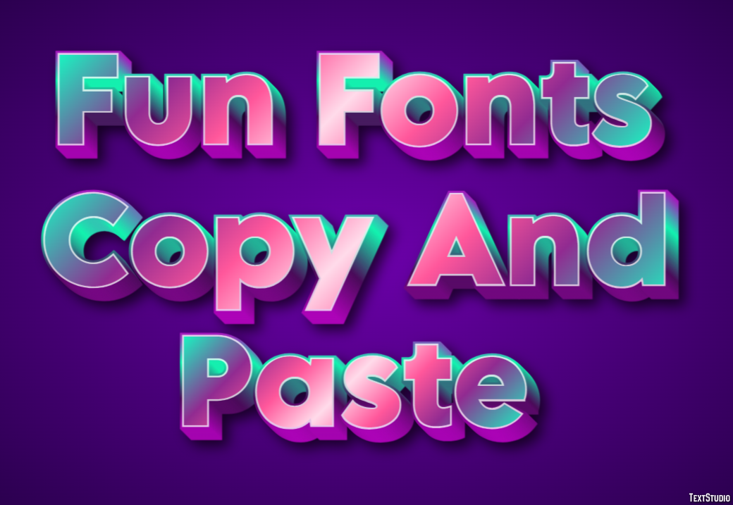 Fun Fonts Copy And Paste Efekt tekstowy