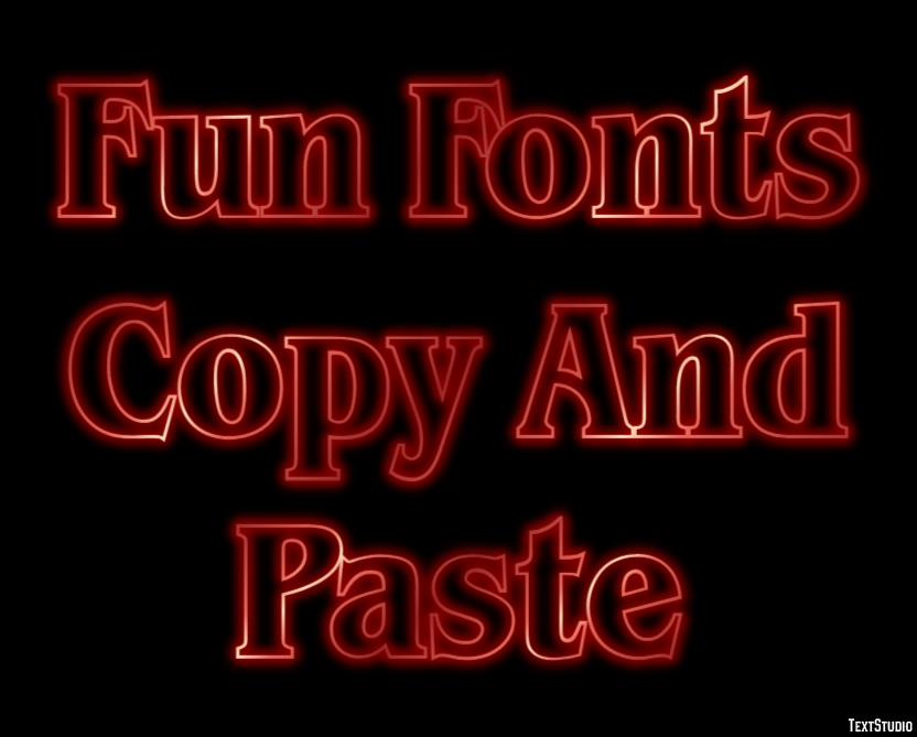 Fun Fonts Copy And Paste Efekt tekstowy