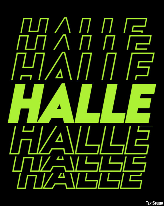 Halle Efekt tekstowy