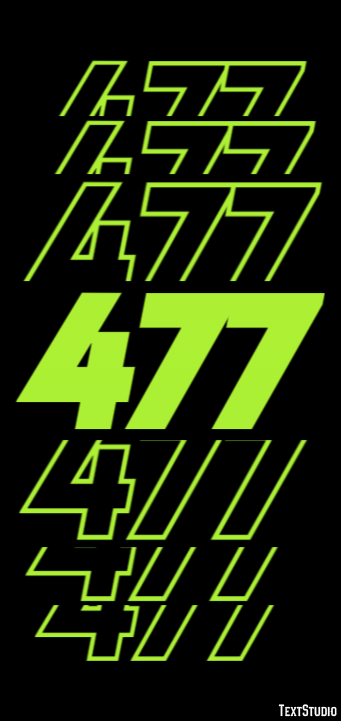 477 Text effect