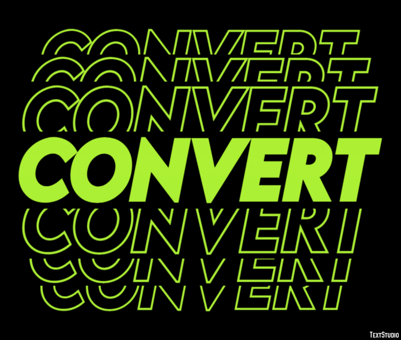 Convert Efecto de Texto