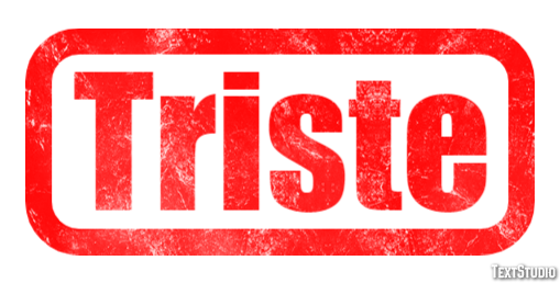 Triste Tekst effect