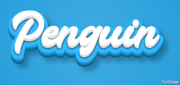 Penguin Effet de texte