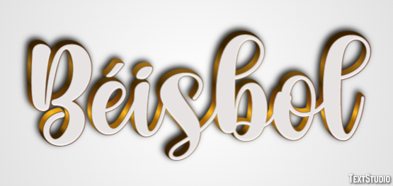 Béisbol Efecto de Texto