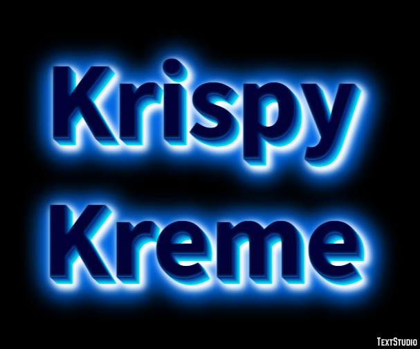 Krispy Kreme Texteffekt