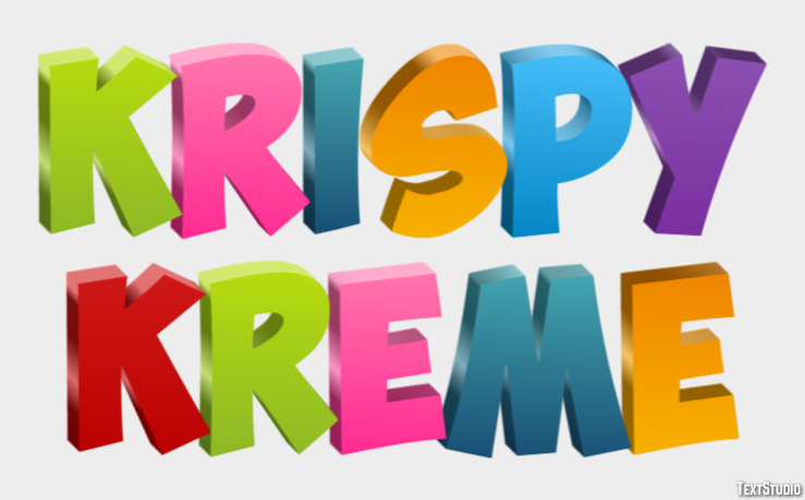 Krispy Kreme Texteffekt