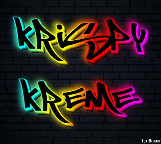 Krispy Kreme Texteffekt