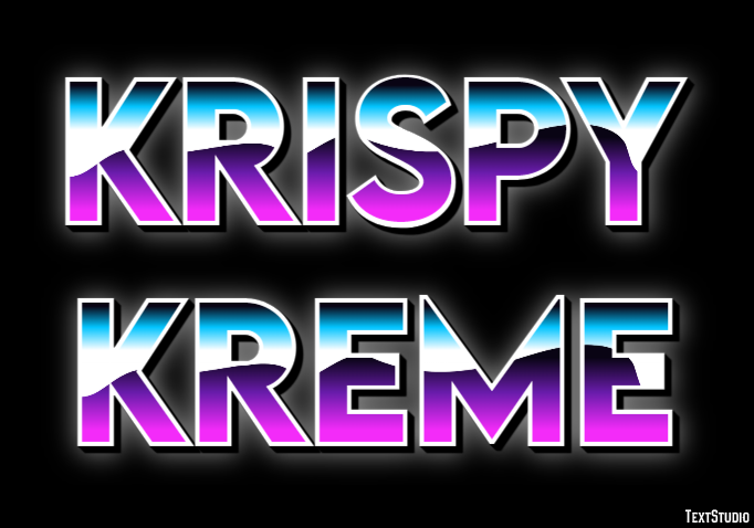 Krispy Kreme Texteffekt
