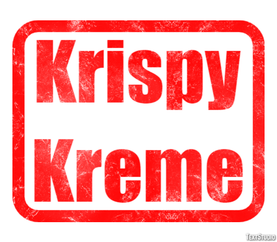 Krispy Kreme Texteffekt