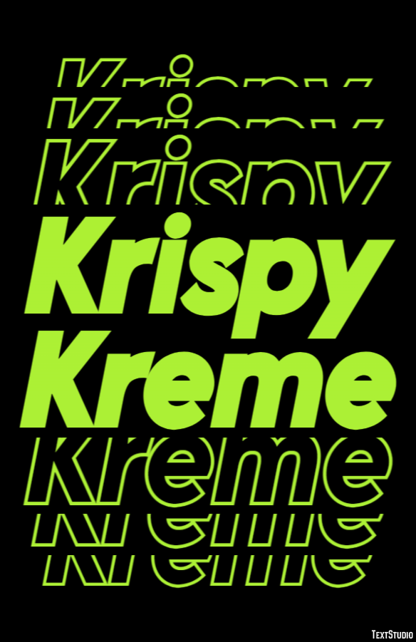 Krispy Kreme Texteffekt