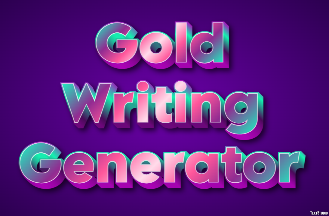 Gold Writing Generator Tekst Effect