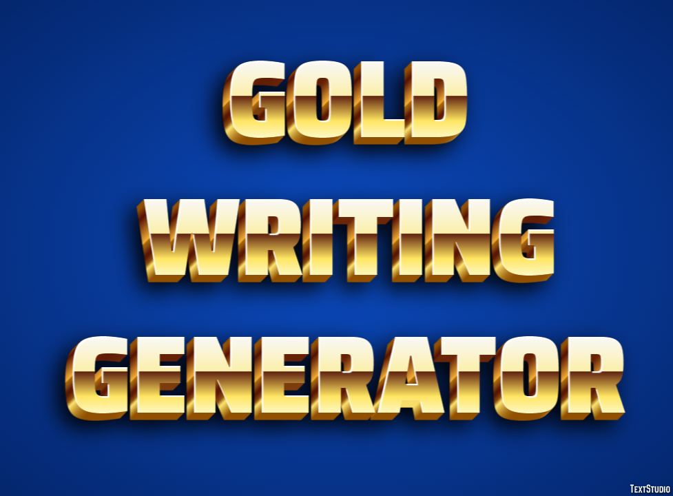 Gold Writing Generator Efekt tekstowy