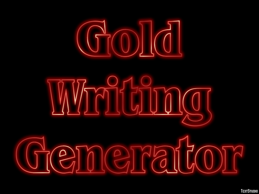 Gold Writing Generator Tekst Effect