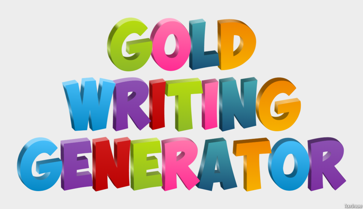 Gold Writing Generator Tekst Effect