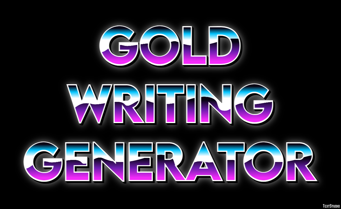 Gold Writing Generator Efeito de texto