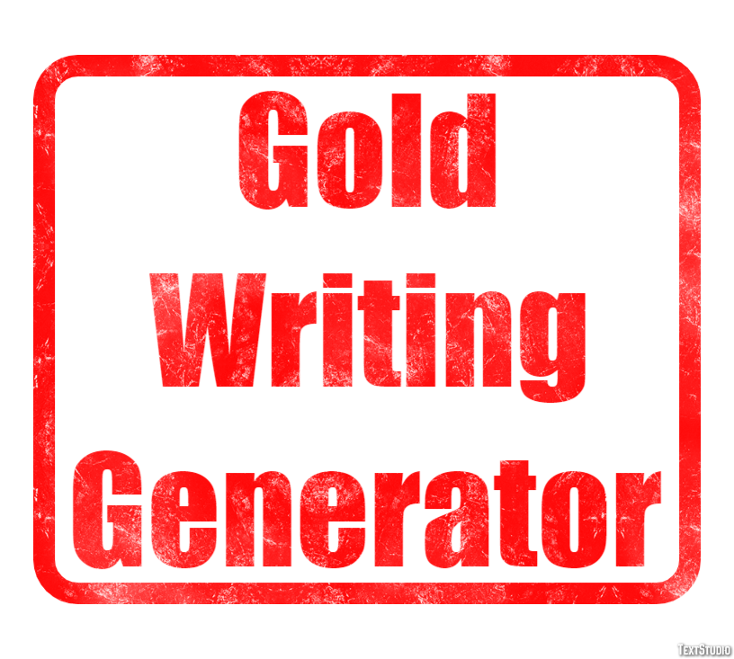 Gold Writing Generator Efekt tekstowy