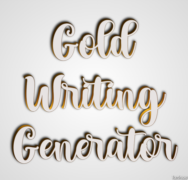 Gold Writing Generator Efekt tekstowy