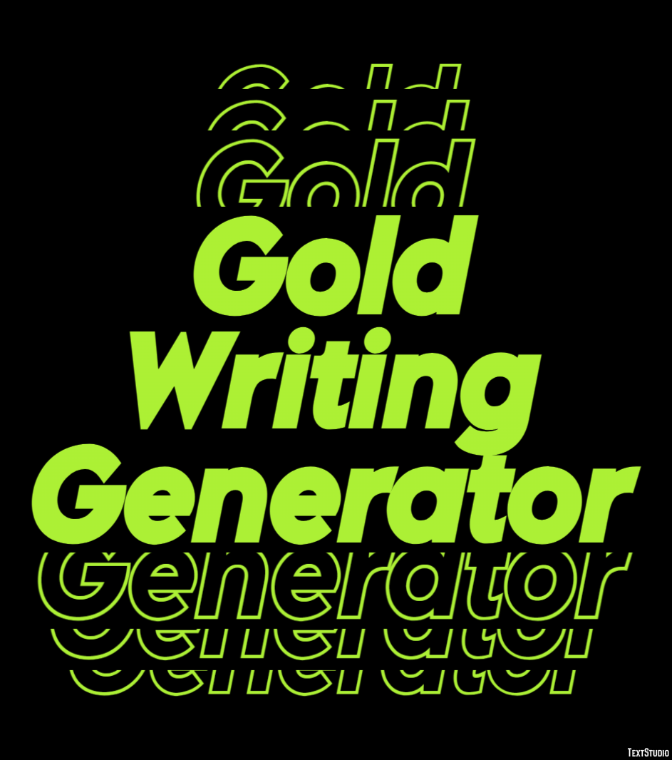Gold Writing Generator Efeito de texto